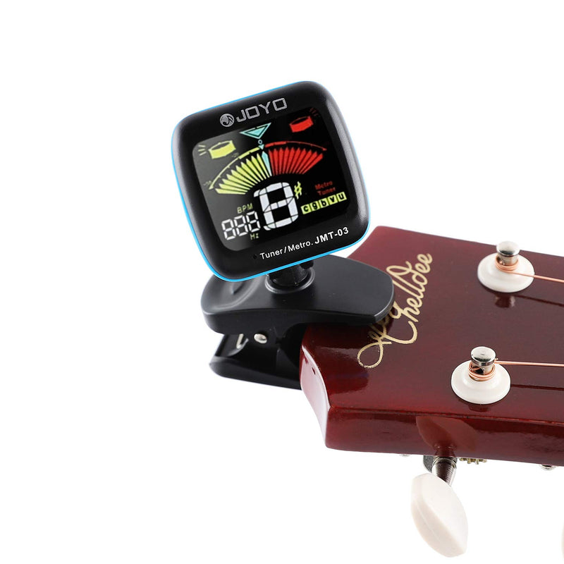 Guitar Tuner Visual Metronome Digital Tuner 2 in 1 Clip Mic for Chromatic Guitar Bass Ukulele Violin with Clip 360 Degree Rotation and colorful screen (2 In 1 Tuner) 2 In 1 Tuner
