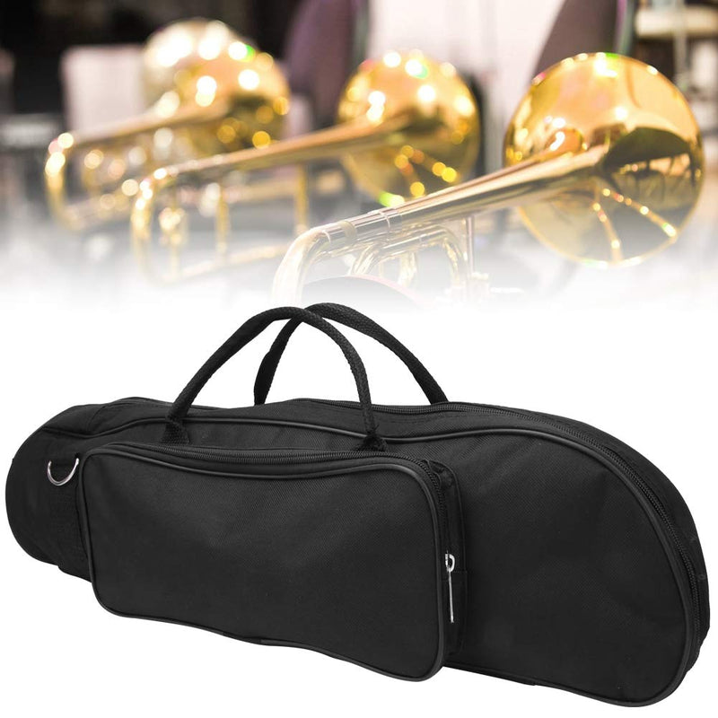 Dilwe Trumpet Bag, Nylon Waterproof Trumpet Bag Case Durable Cloth Musical Instrument Accessories, Black