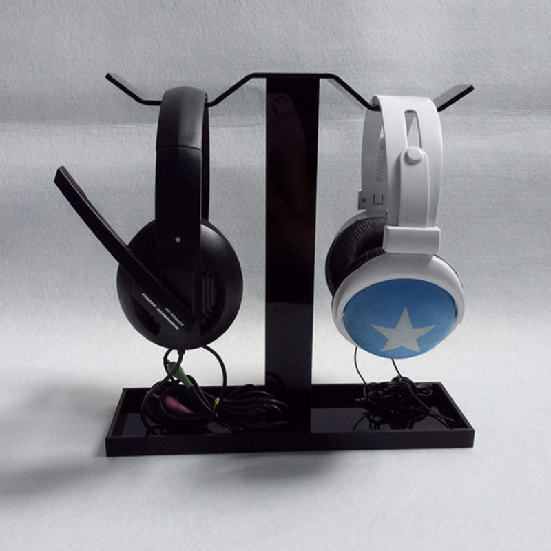 Tmtop Earphone Headset Hanger Holder Headphone Stand Bracket Desk Display Hold Two