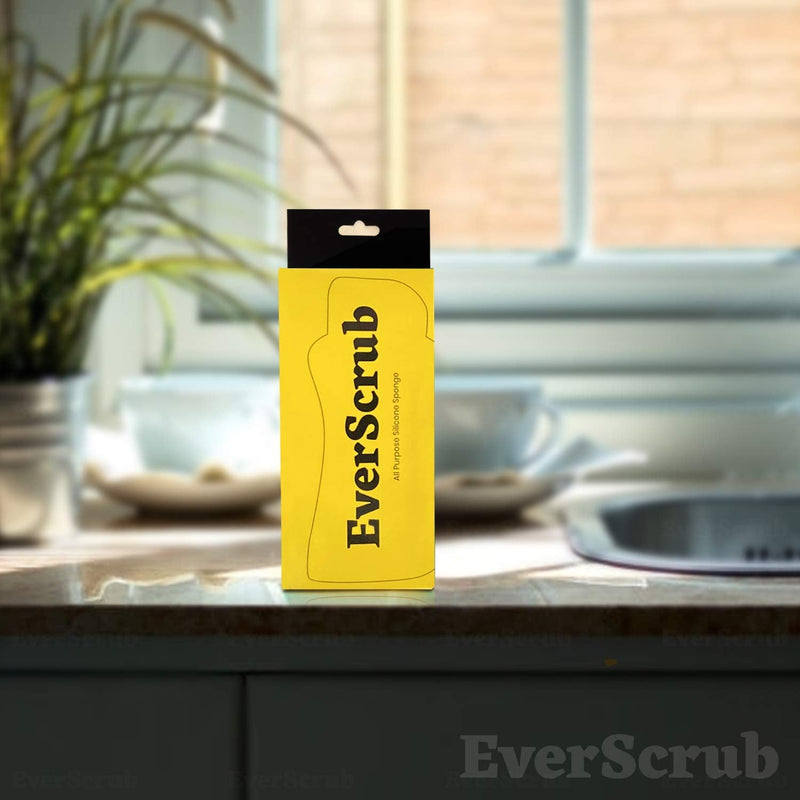 [AUSTRALIA] - EverScrub Silicone Sponge (2 Pack) Multi-Purpose Kitchen Sponge with Scrubber, Scrapper & Squeegee Functions for Easy & Scratch-Free Cleaning & Dishwashing 
