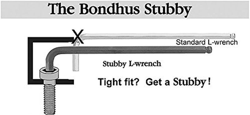 Bondhus 16538 Set of 10 Balldriver Stubby L-wrenches, sizes 1/16-1/4"