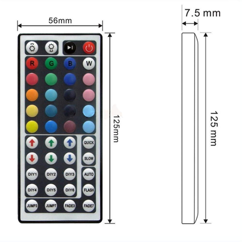 [AUSTRALIA] - RGBZONE DC 12V 44 Keys IR Remote Controller for 3528 5050 SMD RGB LED Strip Lights 