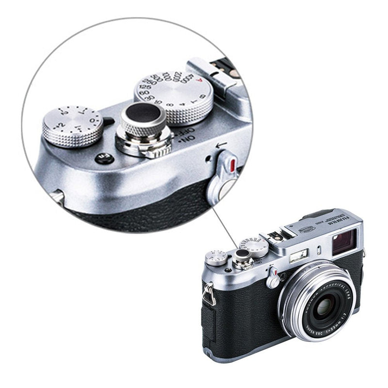 Camera Soft Release Button JJC Shutter Button for Fuji Fujifilm X-E4 X-T4 X-T3 X-T2 X-T30 X-T20 X-T10 X-PRO3 X-PRO2 X-PRO1 X100V X100F X100T X100S X-E3 for Sony RX10 IV III RX1RII RX1R RX1 Gray & Black