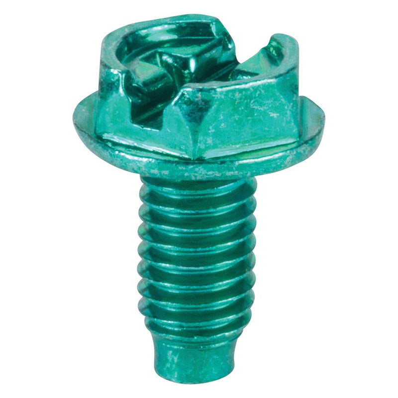 Solid Wire Grounding Hex Head Screw, Green (Pack of 100)