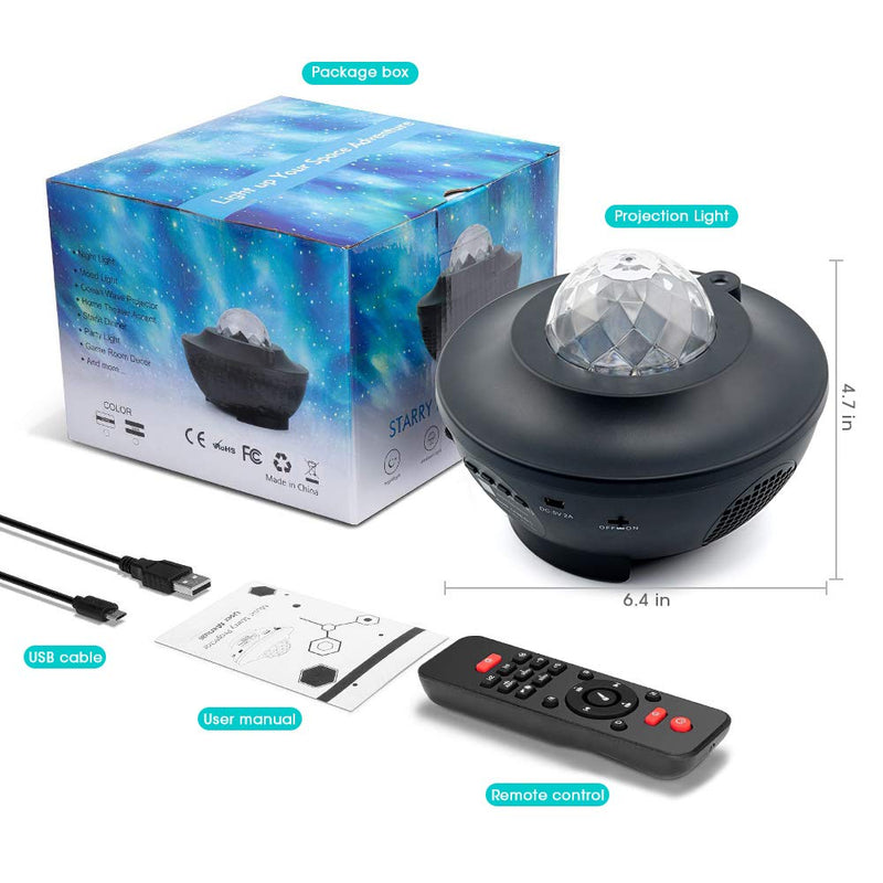 [AUSTRALIA] - Night Light Projector, OTTOLIVES Star Projector Galaxy Projector & LED Nebula Cloud/Rotatable Ocean Wave Projector with Bluetooth Music Speaker for Baby Kids Bedroom/Home Theatre/Night Light Ambiance 