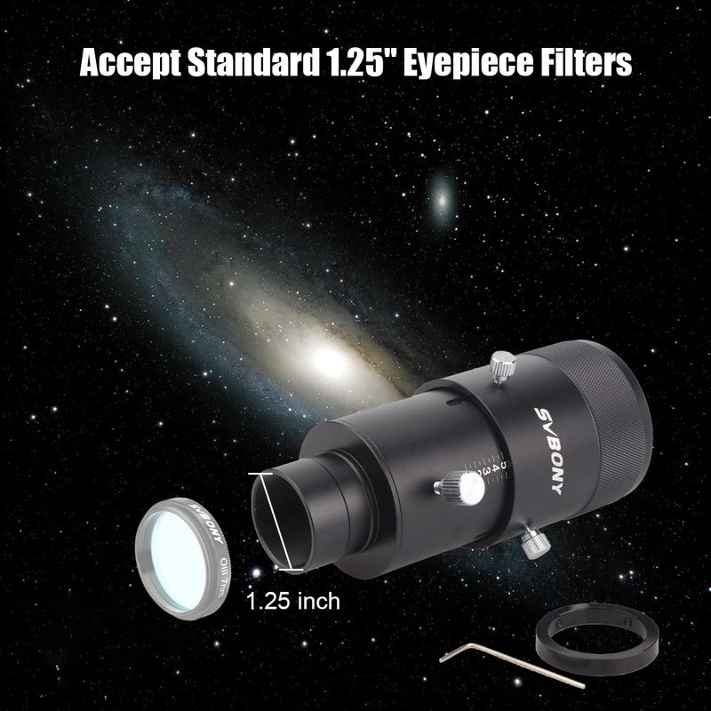 SVBONY SV112 Telescope Camera Adapter Kit for Nikon Camera 1.25 inches Variable Eyepiece Projection Prime Focus Astrophotography