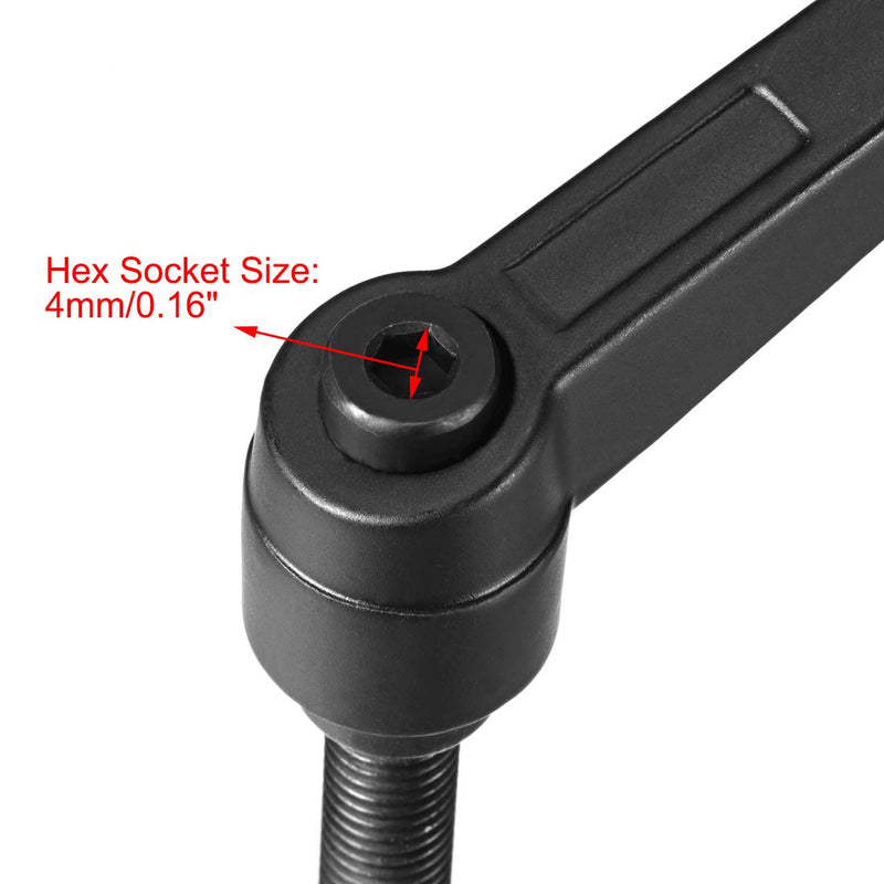 [AUSTRALIA] - uxcell M8x40mm Handle Clamping Lever Thread Push Button Ratchet Male Threaded Stud 2Pcs 