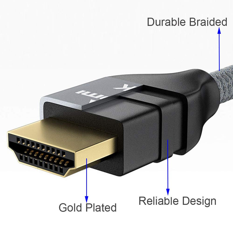 QCEs HDMI 2.1 Cable 10FT, 8K HDMI Cable 48Gbps 2.1 Ultra High Speed HDMI Cord 8K60Hz 4K120Hz eARC HDR10 HDCP 2.3 Compatible with Playstation 5 PS5/4, Nintendo Switch, Xbox Series X, Apple TV, Roku, LG