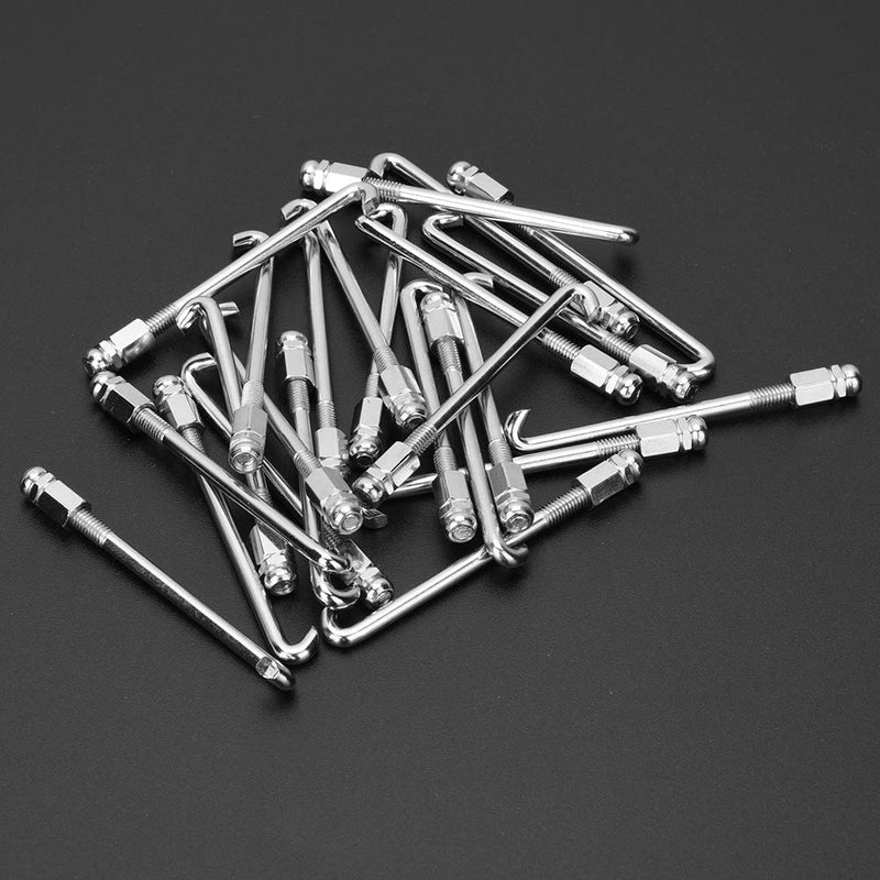 [AUSTRALIA] - 24pcs Banjo Hooks, Banjo Tension Hooks Banjo Flat Hooks Banjo Bracket Hooks Banjo Round Hooks Banjo Hook Banjo Parts Banjo Accessory 