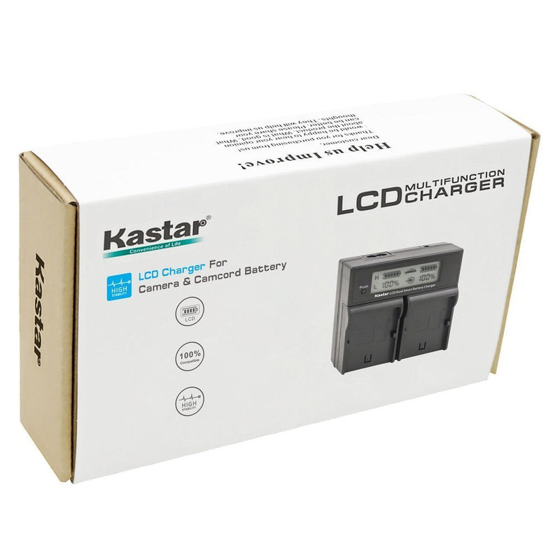 Kastar LCD Dual Fast Charger for Canon BP-A30 BP-A60 BP-A90 Battery, CG-A10 CG-A20 Charger and Canon EOS C200, EOS C200B, EOS C220B, Canon XF705 4K UHD, EOS C300 Mark II PL Cinema EOS Cameras