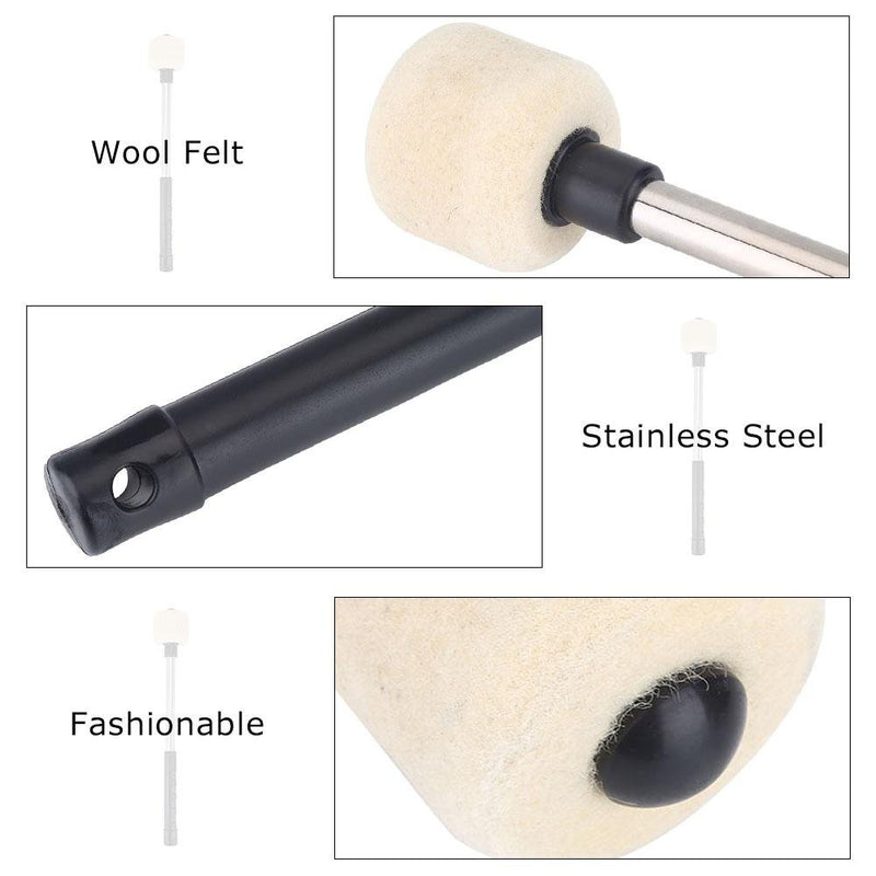 Instrument Accessory Drum Mallet, Percussion Marching with Wool Felt Head Percussion Mallet, Timpani Sticks for Drum Music Enthusiast Band for Bass Drum