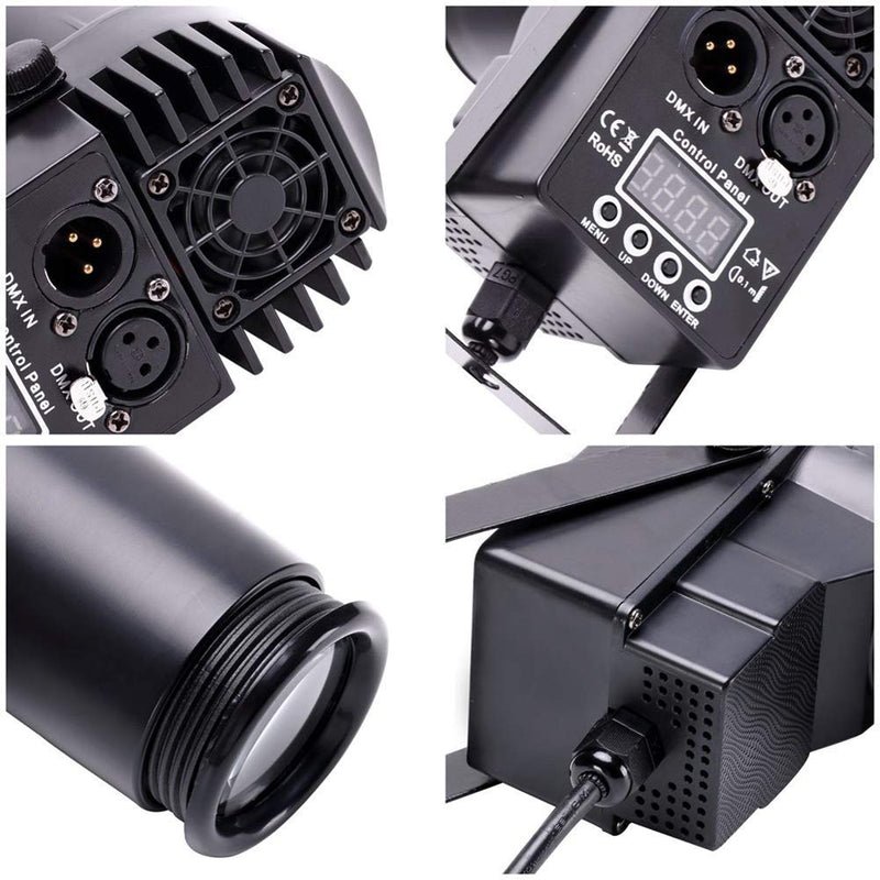 UKing 30W Disco Light Stage Effect,4 in 1 RGBW LED LED Pinspot with Adjustable Zoomable and Sound Active Control for Home Party Show Club DJ (1 Piece) 1 piece