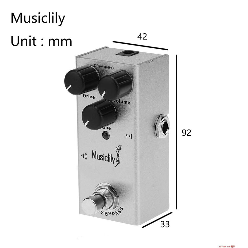 Musiclily Basic Mini Electric Guitar Effects Pedal DC 9V Adapter Powered True Bypass,Classic Chorus Classic Chorus