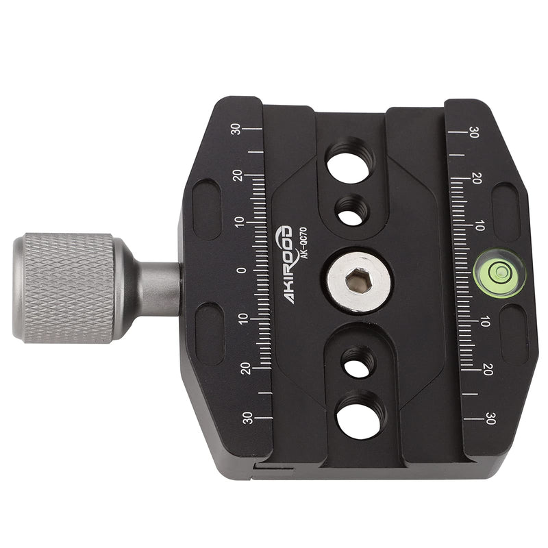 70mm Universal Quick Release Clamp with Swiss clamp Plate Fits for Tripod Ballhead Universal Quick-Change seat, Tripod Quick Release Plate,monopod Head
