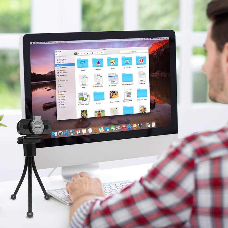 Flexible Desk Webcam Stand, Portable Mini Sport Camera Tripod. Compatible with GoPro Hero, Logitech and Nexigo Webcam.