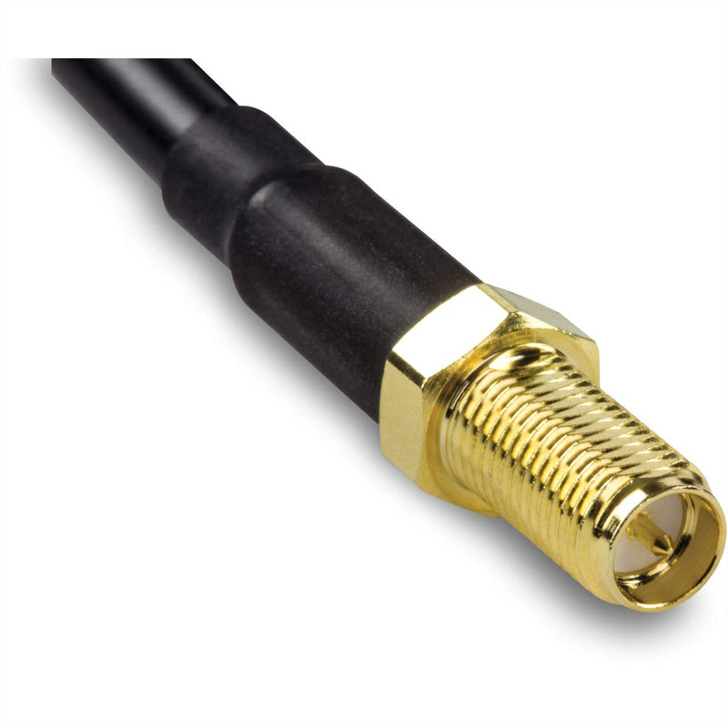 TRENDnet Low Loss RP-SMA Male to RP-SMA Female Antenna Cable, 2 m (6.5 ft.), 1.45 dB Max Signal Loss, TEW-L102,black 6.5 ft