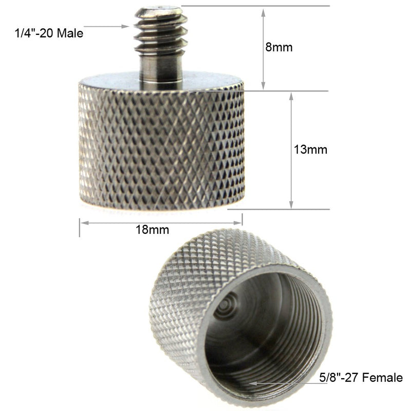 [AUSTRALIA] - CAMVATE Mic Screw Adapter 1/4"-20 Male & 3/8"-16" Male to 5/8"-27 Female 