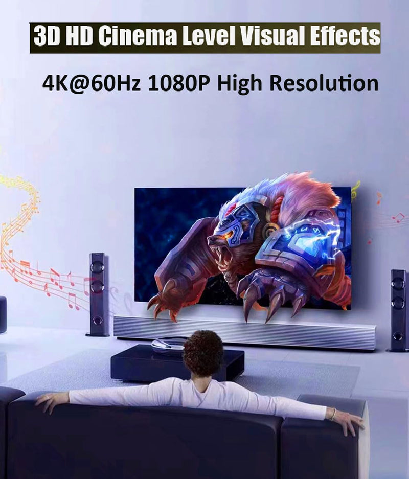 HDMI Switch 4K 60Hz, MVBOONE HDMI Splitter 2 in 1 Out, Ultra HD 4K 1080P 3D HDR, Compatible for HDTV, Xbox, PS5/4/3, Roke, Blu-Ray Player