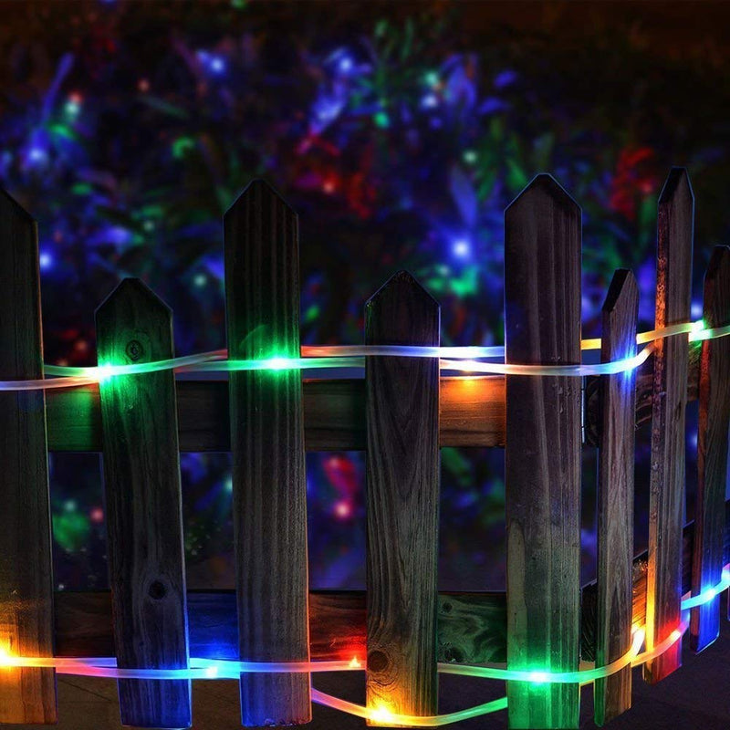 Sunboia Solar Rope Lights,23ft 50 LED Solar Tube String Lights, Waterproof Fairy Decorative Lights for Outdoor Garden Patio Holiday Yard Home Wedding Party Festival Christmas(Multicolor) Multicolor