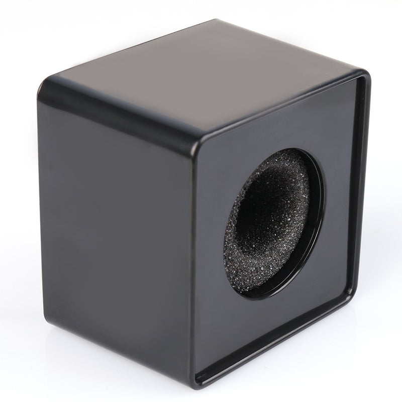 1pc New Square Cube Pattern ABS Mic Microphone Interview Logo Flag Station 39mm/1.54" Hole with Sponge