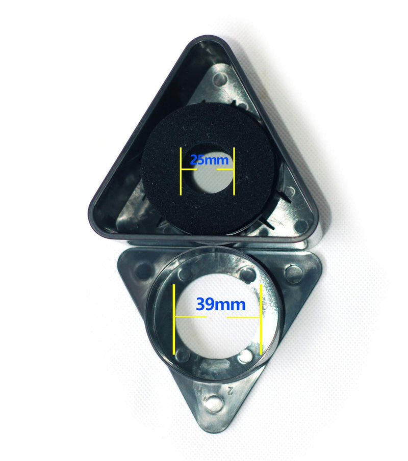 [AUSTRALIA] - 25mm-39mm Hole ABS Injection Molding Triangular Interview Mic Microphone Logo Flag Station Box for Stage Wireless Karaoke Handheld Shotgun Microphone (black) black 