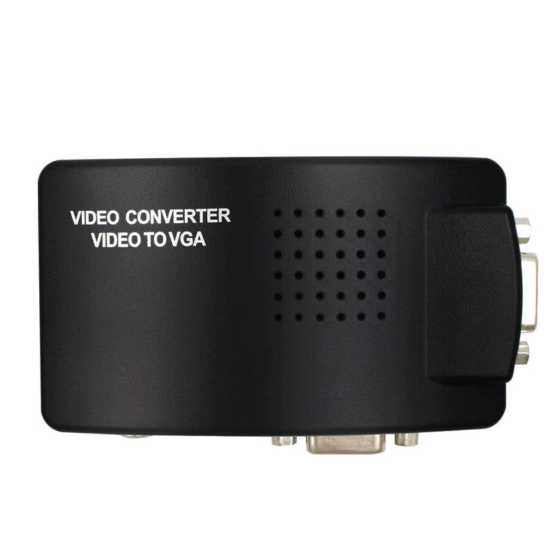 [AUSTRALIA] - HDSUNWSTD PC Laptop Composite Video TV RCA Composite S-Video AV in to PC VGA LCD Out Converter Adapter Switch Box Black 