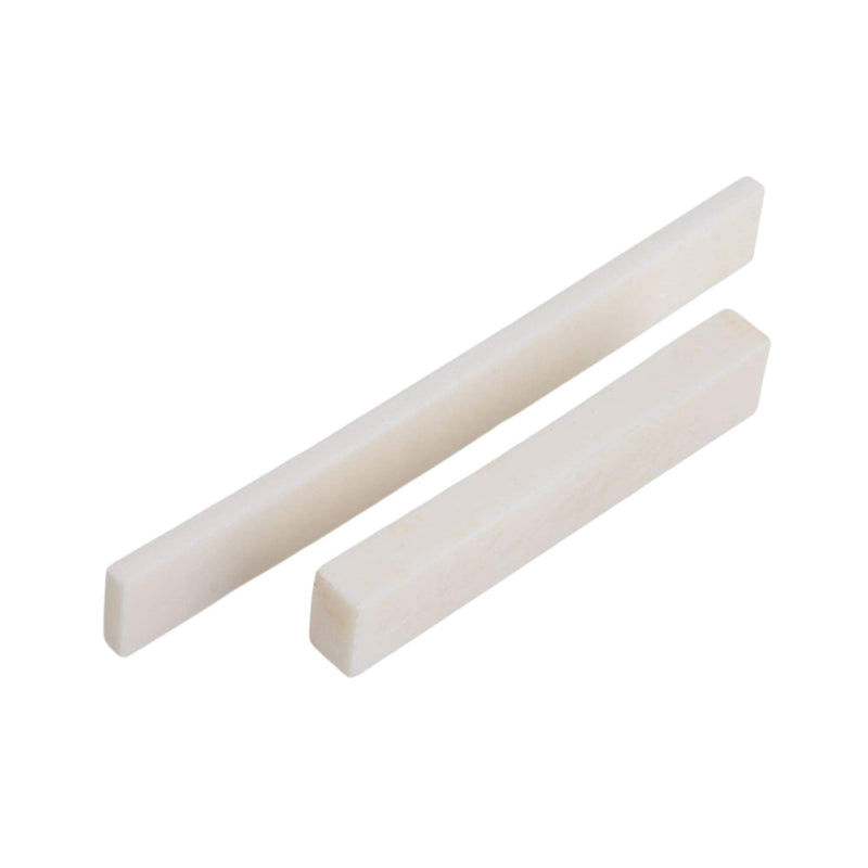 Yibuy White Blank Guitar Cattle Bone 80x2.7x9mm Saddle & 52x6x9mm Nut Set for DIY Set of 5 5 Set