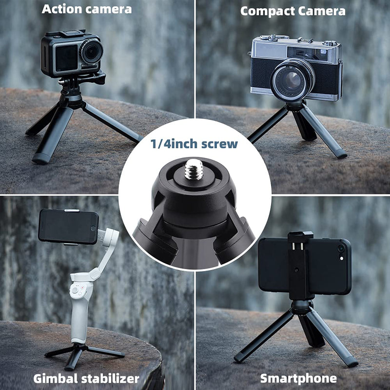 HeiyRC Mini Vlog Tripod for DJI OM 4 5 Osmo Mobile 2 3 ZHIYUN Smooth Hohem Feiyu Stabilizer SLR Camera Desktop Tabletop Stand Grip Metal Type