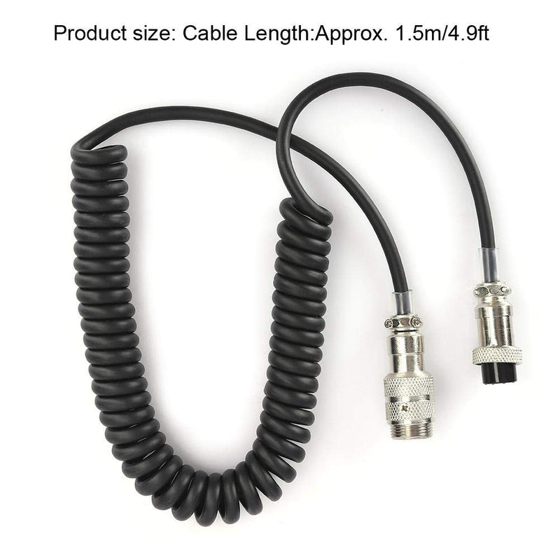 PUSOKEI Hand Microphone DIN Cable, 1.5m/4.9ft Extension 8‑Pins Audio System Microphone Signal Line, for Yaesu 8-Pin Microphones