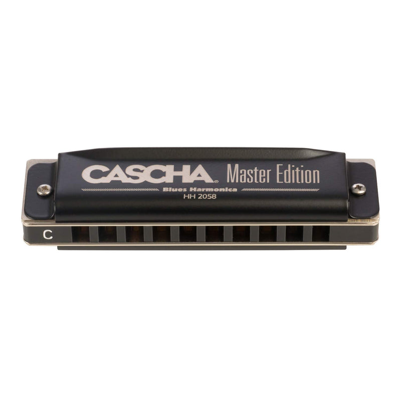 CASCHA Master Edition Blues Harmonica, high-quality harmonica in C-major with soft case and care cloth, blues organ