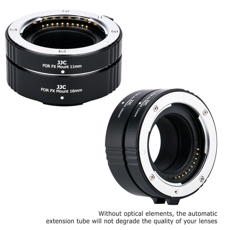 JJC X Mount Auto Focus Macro Extension Tube Set for Fuji Fujifilm X-T3 X-T4 X-T2 X-T1 X-S10 X-T30 X-T20 X-T10 X-T200 X-T100 X-H1 X-PRO3 X-PRO2 X-E4 X-E3 X-E2S X-A7,Replaces Fujifilm MCEX-11 & MCEX-16 Fujifilm X Mount