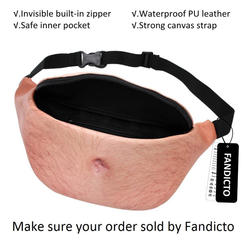 Dad Bag Fake Beer Belly Waist Pack Unisex Fanny Pack White Elephant Gifts Funny Gag gifts One Size