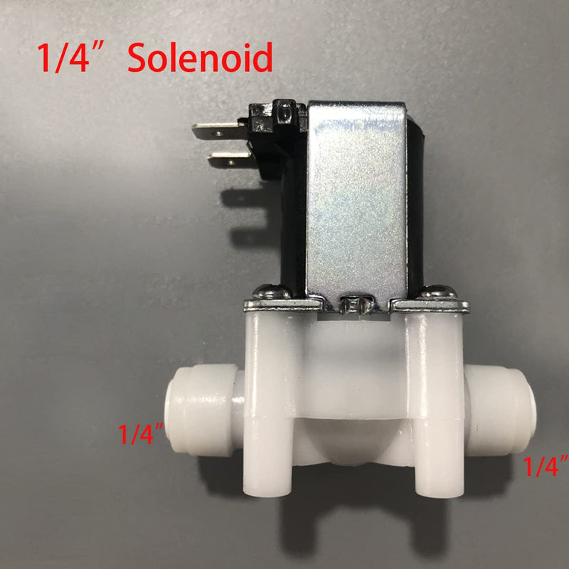 XINWOO Water Solenoid Valve,DC 24V 1/4 Inch Tube OD,Quick Connect Fitting, Inlet Feed Valve for RO Reverse Osmosis Purifiers System. 1/4" Solenoid Dc 24v
