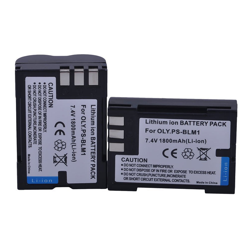 Batmax 2Packs PS-BLM1 BLM-1 PS BLM1 Battery + LCD USB Battery Charger for Olympus E-300 E-330 E-500 E-510 C-5060 C-7070 C-8080 E-1 E-3 E-30 E520 Camera Batteries