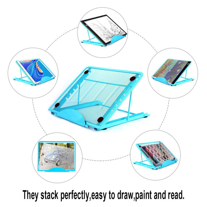 Diamond Painting Accessories Stand for Light Pad, Adjustable Holder Light Box Laptop Pad Non-Skidding Stand for A4 LED Tracing Box blue