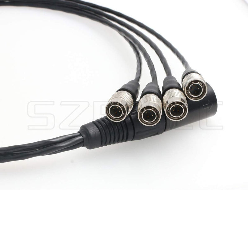 SZRMCC XLR 4 Pin Male to 4 Split Hirose 4 Pin Male Power Cable for Zaxcom Sound Devices 688 664 Zoom F8