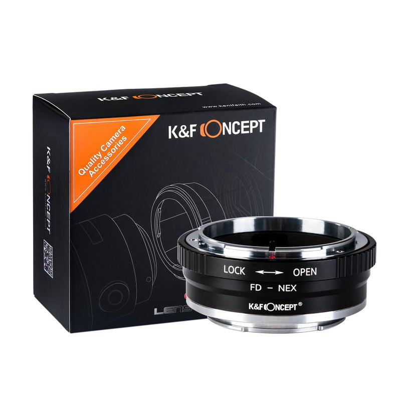 K&F Concept Lens Mount Adapter FD to NEX Copper Adapter Compatible with Canon FD FL Lens Compatible with Sony NEX E-Mount Camera