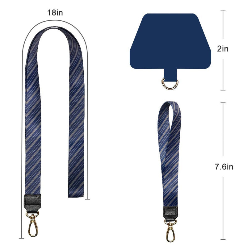 SHANSHUI Cell Phone Lanyard, Universal Phone Neck Strap Wirst Lasso Leash for Smartphone Safety Tether System - Blue