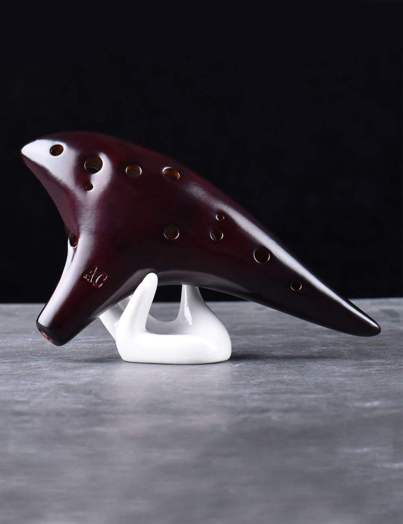 12 Hole Ocarina Classic Straw fire Masterpiece Collectible,Alto C Ceramic Ocarina,Highly Recommended By Shop Owner of OcarinaWind Music Instrument Gift Idea
