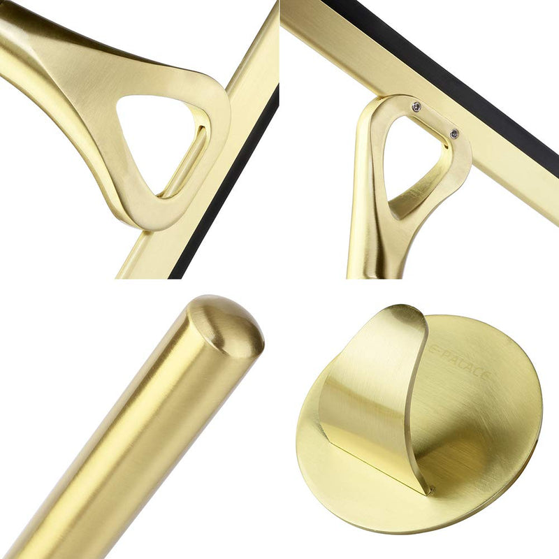 HomDSim Stainless Steel Shower Squeegees All-Purpose Mirror/Window/Glass Wiper Scraper Golden Shower Squeegee Gold