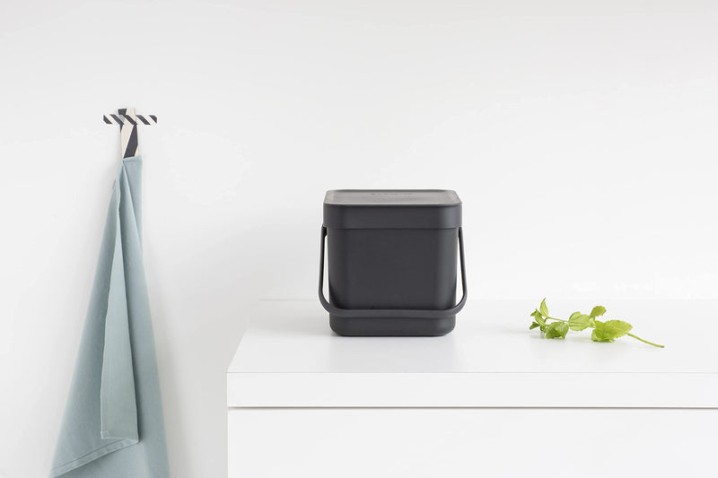 Brabantia 109720 Waste Bin, 6 L, Gray 1.6 Gal / 6L