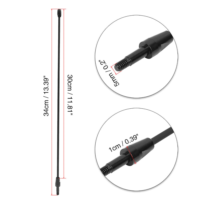 [AUSTRALIA] - X AUTOHAUX Car AM FM Antenna Mast for Ford for Mustang 1979-2009 Black Stainless 13 Inch 
