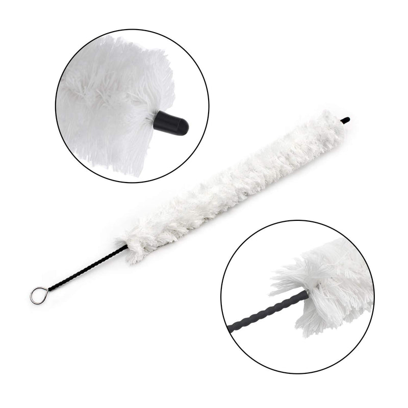 Canomo Flute Cleaning Kit Includes 1 Pack Flute Cotton Cleaning Brush Swab, 1 Pair Cotton Gloves and 1 Pieces Screwdriver for Flute Repair and Cleaning