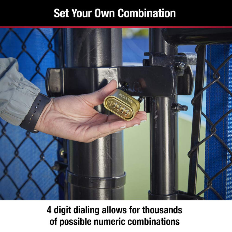 Master Lock 175DLH Set Your Own Combination Padlock 2-1/4 in. Shackle Brass Finish 1