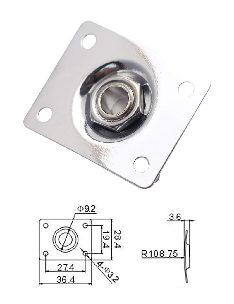 Metallor Output Input Jack Plat Socket for Tele SG Style Electric Guitar Parts Replacement Chrome. JP 03