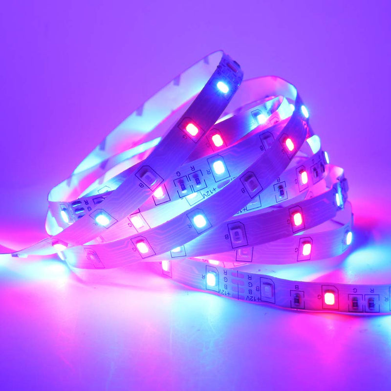 [AUSTRALIA] - XUNATA RGB LED Strip Lights Sync to Music, Dimmable LED Strip Kit, 33Ft/10M 600 LED Lights 2835 Non-Waterproof LED Light Strip with Music Sensor, Remote and Power Supply 