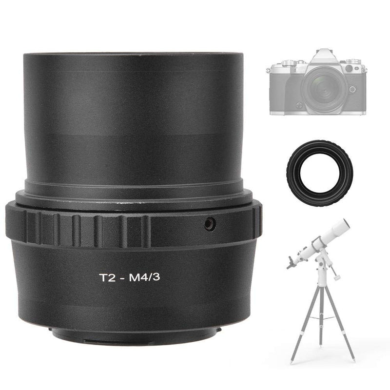 Vbestlife Telescope Adapter Ring, Metal T2-M43 Adapter Ring for 2inch T Mount Astronomical Telescope to for Olympus M43 Mount Mirrorless Camera