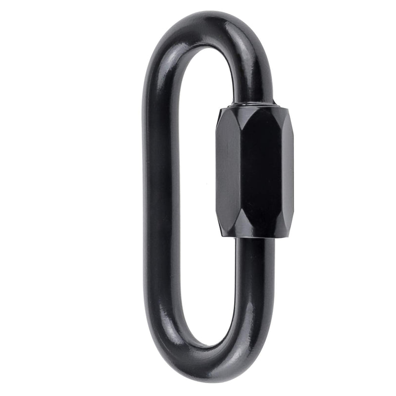 BNYZWOT 304 Black Stainless Steel Quick Links D Shape Locking Quick Chain Repair Links Black M3.5 1/8 inch Pack of 10 1/8 inch 10 Pack
