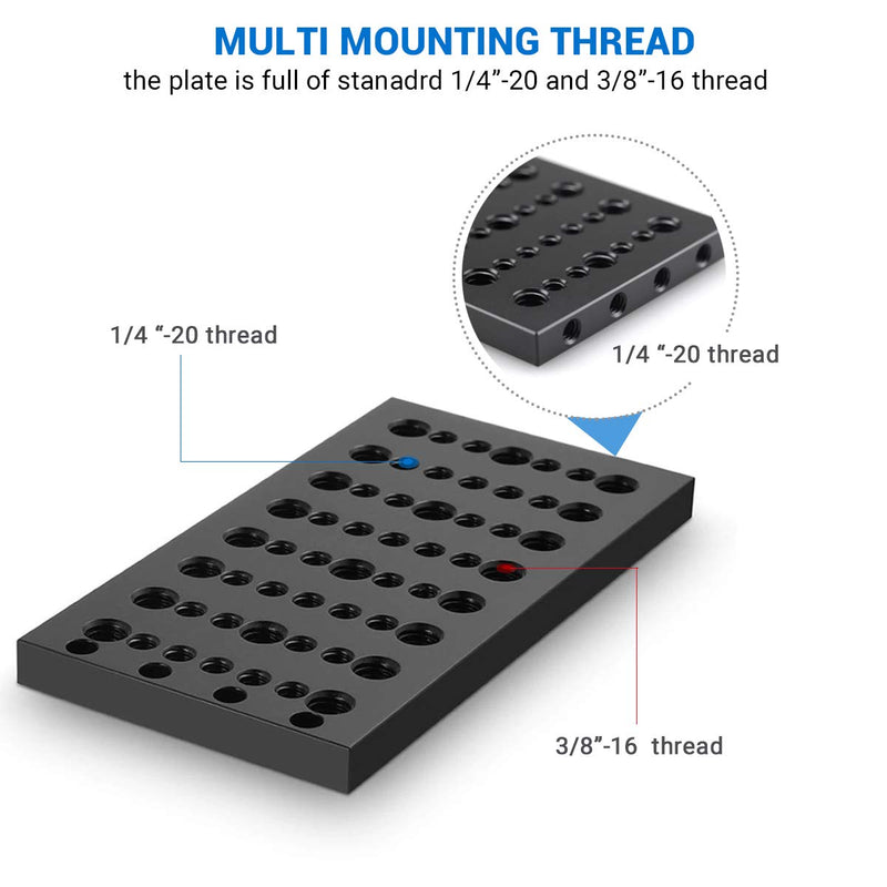 SMALLRIG Cheese Plate Multi-Purpose DSLR Mounting Plate with 1/4" and 3/8" Thread - 1092