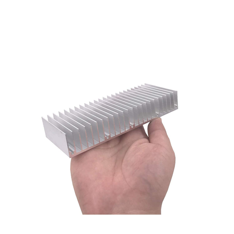 Awxlumv Aluminum Heatsink 60 x150 x 25 mm / 2.36x 5.91x 0.98 Inch Radiator for Circuit Board PCB Heat Sinks Led Cooling Cooler Amplifier Transistor Semiconductor Devices with 24 pcs Fins - Sliver